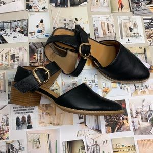 All Black Strap Heels